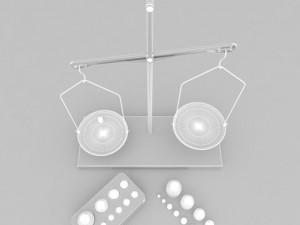 laboratory scale and calibration weight set 3Dモデル