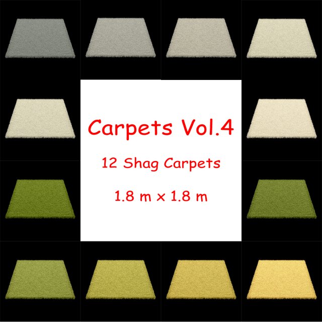 carpets vol 4 3D Model .c4d .max .obj .3ds .fbx .stl .blend 