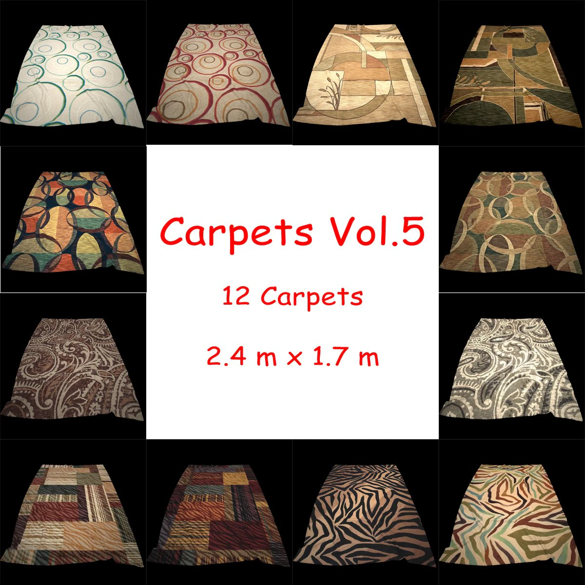 carpets vol 5 3D Model .c4d .max .obj .3ds .fbx .stl .blend 