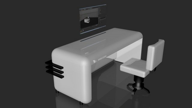 minimal office Model 3D .c4d .max .obj .3ds .fbx .stl .blend 