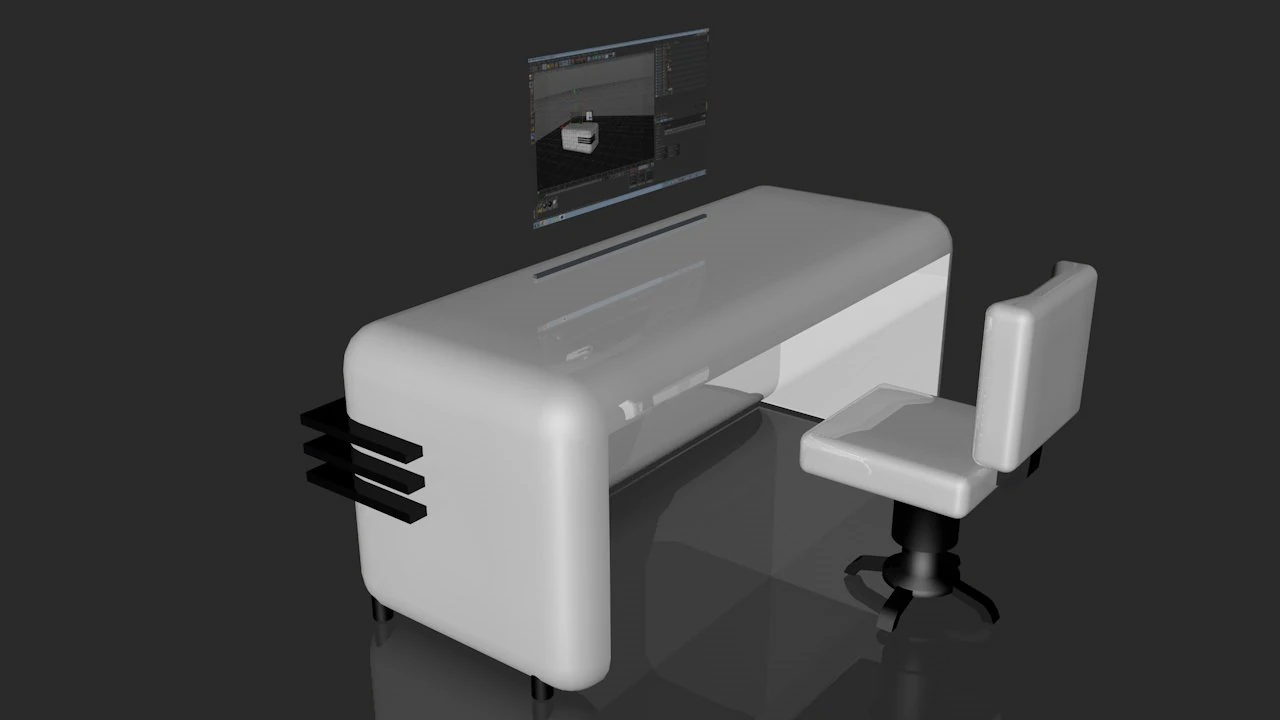 minimal office 3D Model .c4d .max .obj .3ds .fbx .stl .blend 