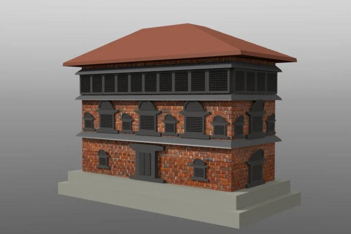 old palace 3D Model .c4d .max .obj .3ds .fbx .stl .blend