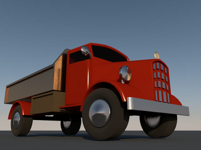 mini truck 3D Model .c4d .max .obj .3ds .fbx .stl .blend 
