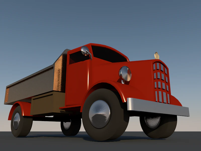 mini truck 3D Model .c4d .max .obj .3ds .fbx .stl .blend 