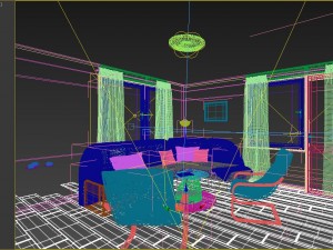 living room rozna collection updated 3D Model