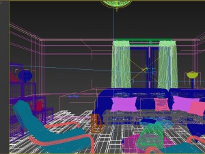 living room rozna collection updated 3D 模型