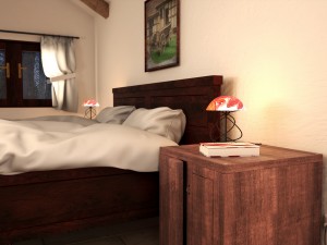farmhouse bedroom 3D Model