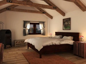 farmhouse bedroom 3D Model
