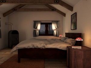 farmhouse bedroom Model 3D