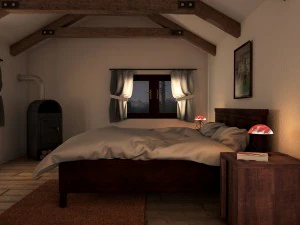 farmhouse bedroom 3D Model