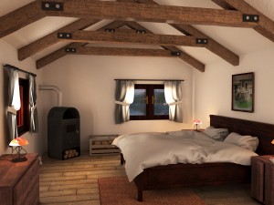 farmhouse bedroom Model 3D