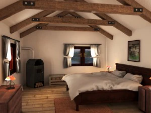 farmhouse bedroom 3D Model