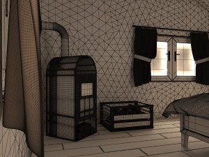 farmhouse bedroom Model 3D