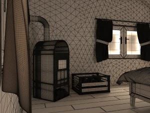 farmhouse bedroom 3D Model