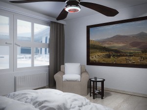 contemporary farmhouse bedroom 3D Model