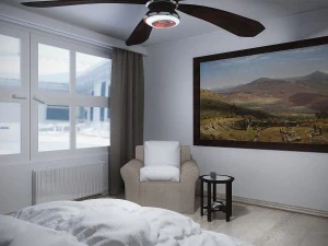 contemporary farmhouse bedroom 3D Model