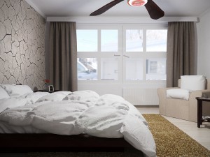 contemporary farmhouse bedroom 3D Model