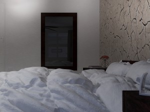 contemporary farmhouse bedroom 3D Model