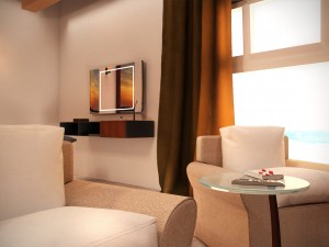 luxury hotel room design 3D Model