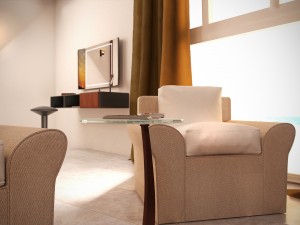 luxury hotel room design 3D Model