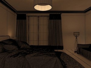 romantic bedroom Modello 3D