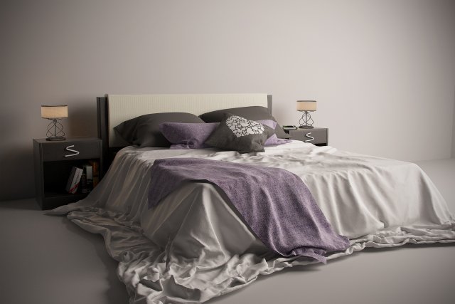 romantic bed set Modelo 3D .c4d .max .obj .3ds .fbx .stl .blend 