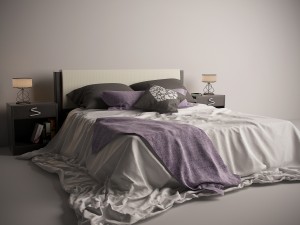 romantic bed set Modelo 3D