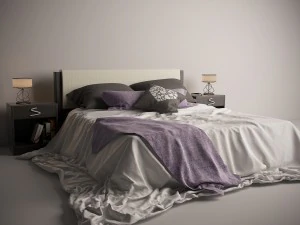 романтический постельный комплект 3D Модель