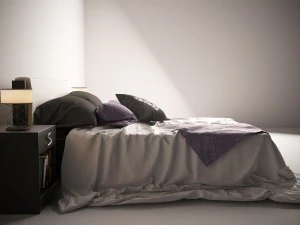 romantic bed set 3D Model