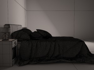 romantic bed set Modelo 3D