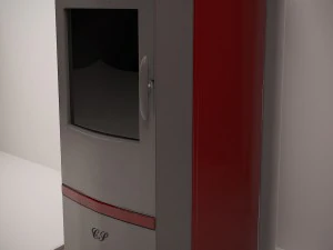 contemporary fireplace 3D Model