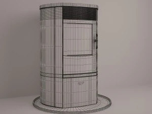 contemporary fireplace 3D Model