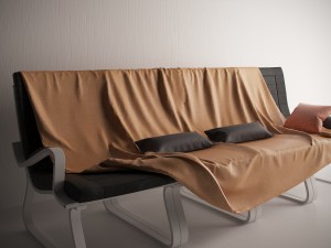 contemporary sofa and armchair 3D Model