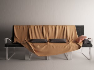 contemporary sofa and armchair 3D Model
