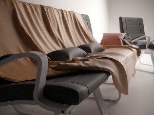contemporary sofa and armchair 3D Model