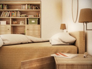 farmhouse bedroom day and night 3Dモデル