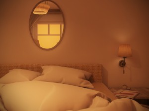 farmhouse bedroom day and night 3Dモデル