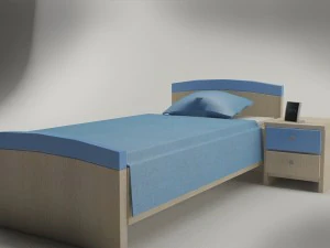 boy bed -game ready 3D Model