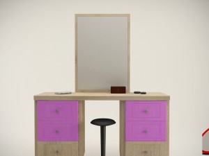 make-up table - game ready 3D Model