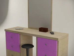 메이크업 테이블 - 게임 준비 3D 모델