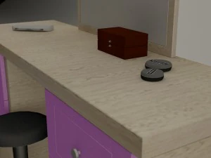 메이크업 테이블 - 게임 준비 3D 모델