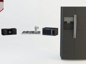 kitchen appliances - game ready 3D 모델