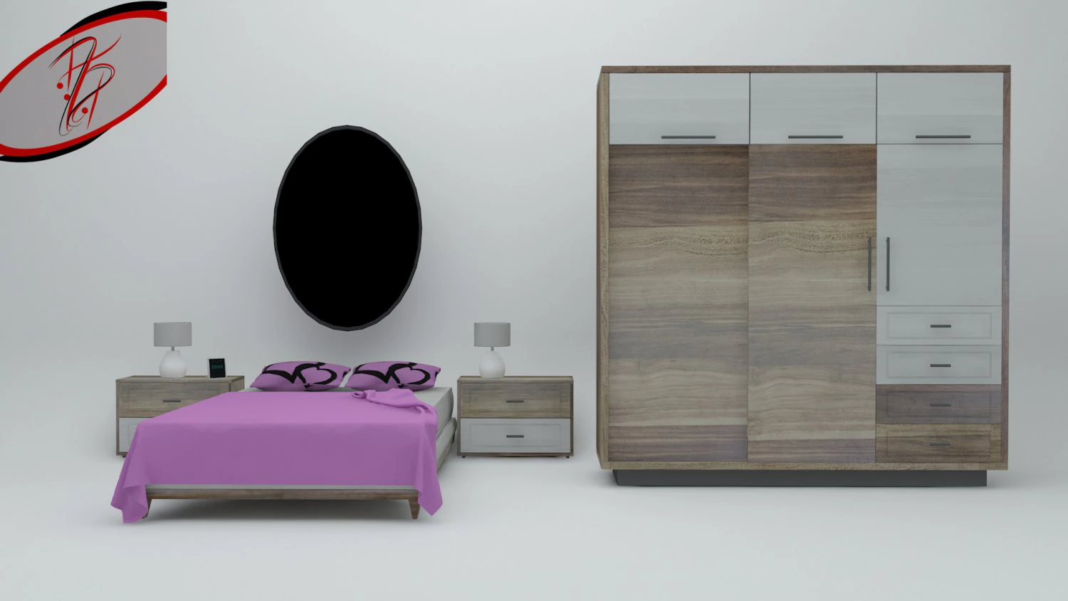master bedroom - game ready 3D Model .c4d .max .obj .3ds .fbx .stl .blend 