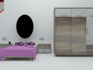 главная спальня — игра готова 3D Модель