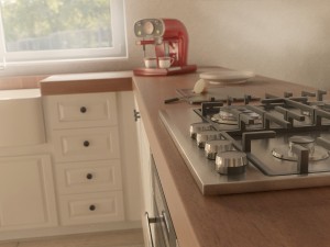 gas stove and coffee maker 3D 모델