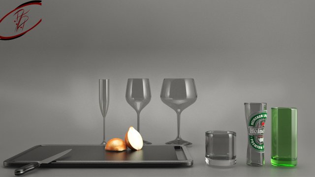 kitchen props Model 3D .c4d .max .obj .3ds .fbx .stl .blend