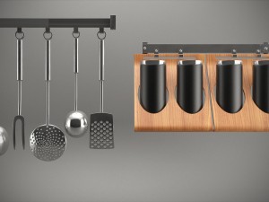 kitchen props Model 3D