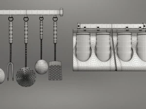 kitchen props 3D Model