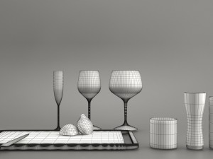kitchen props Model 3D