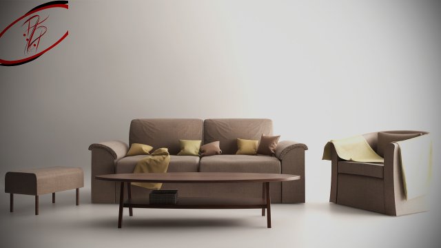 cosy livingroom furniture Modèle 3D .c4d .max .obj .3ds .fbx .stl .blend 